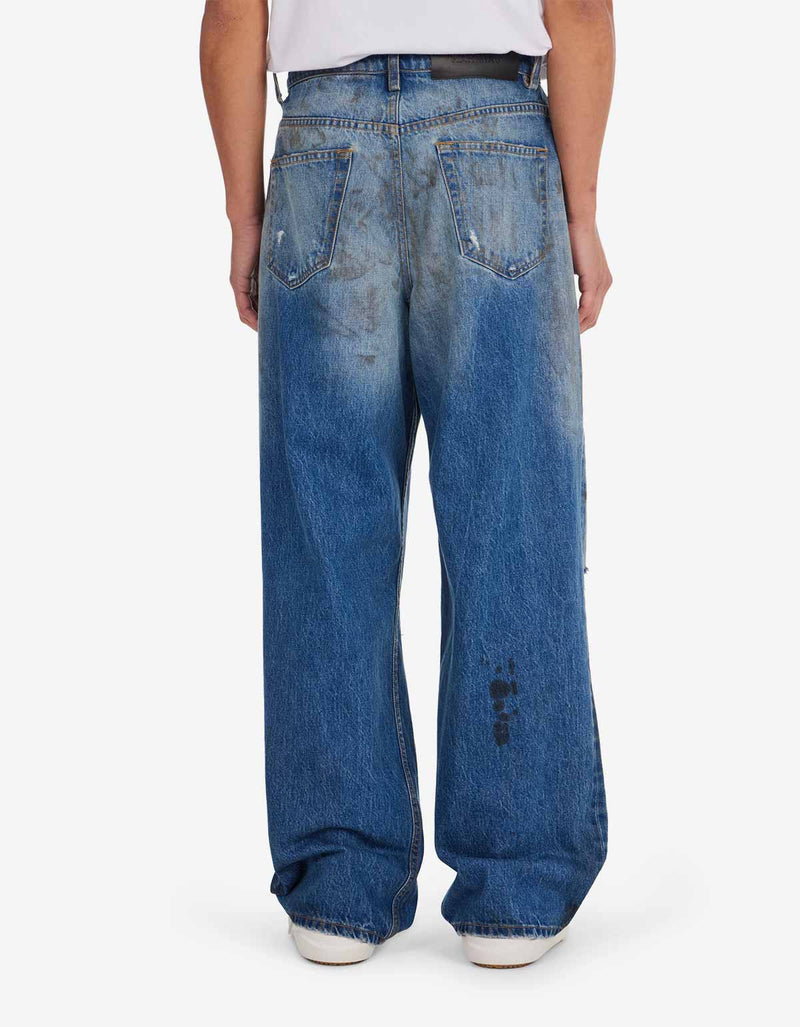 Nahmias Blue Light Wash Wide Jeans