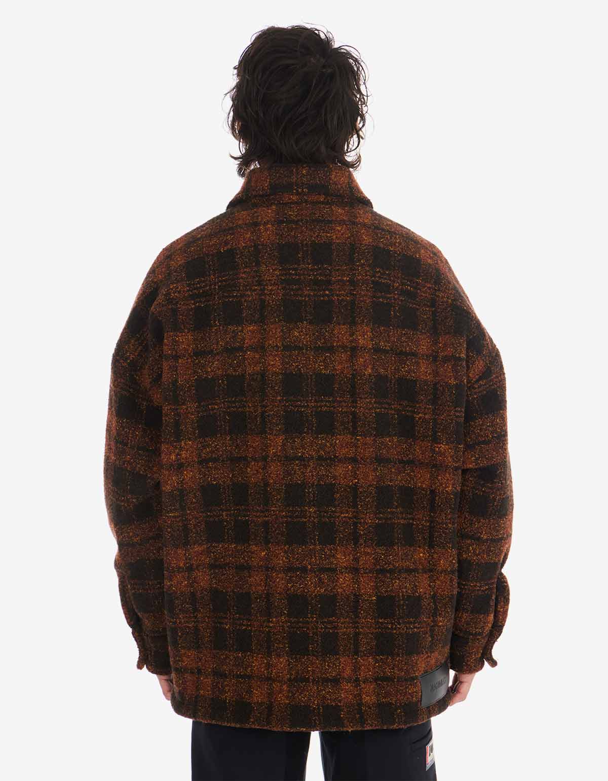 Nahmias Brown Plaid Padded Shirt