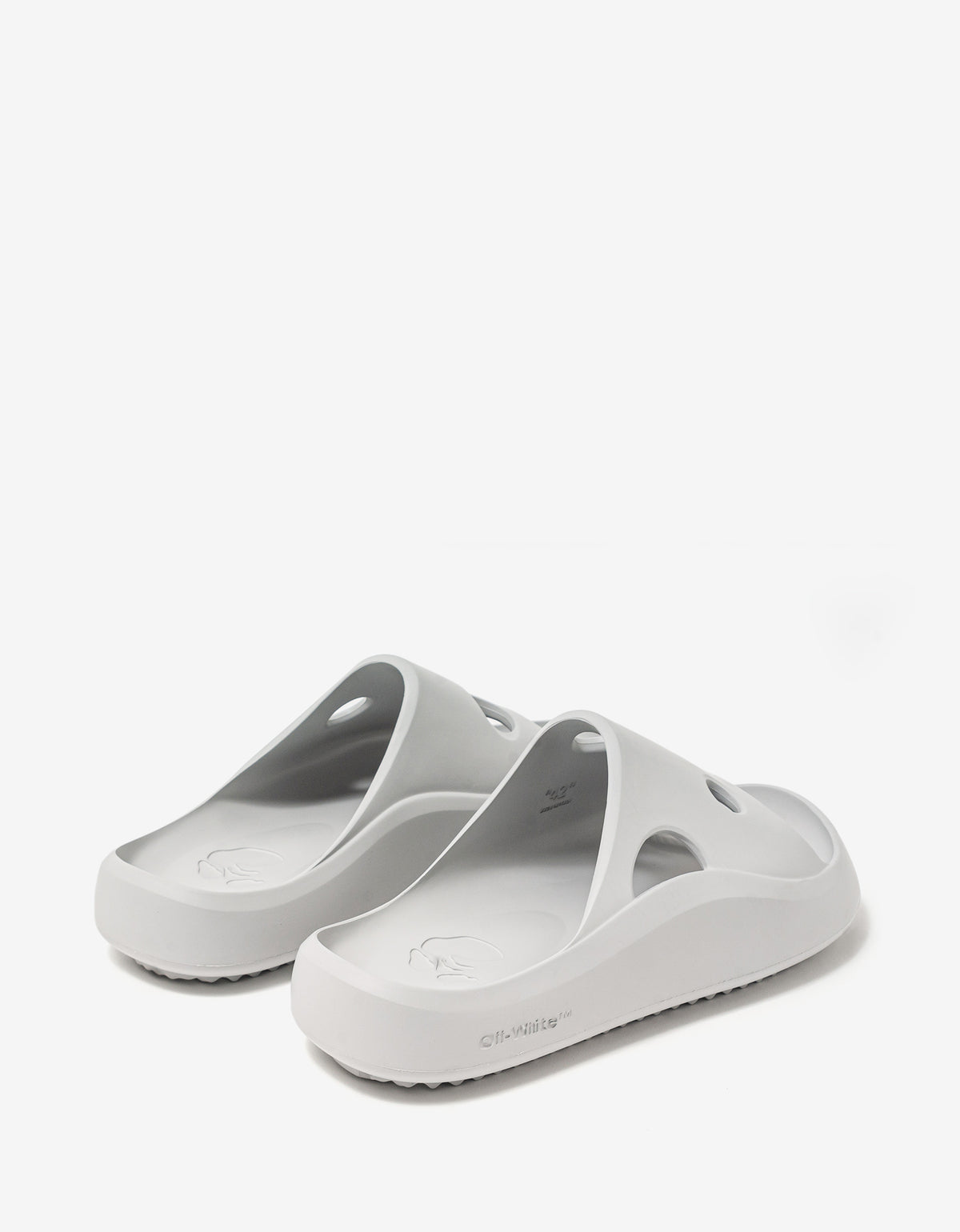 Off-White Grey Meteor Padded Slider Sandals