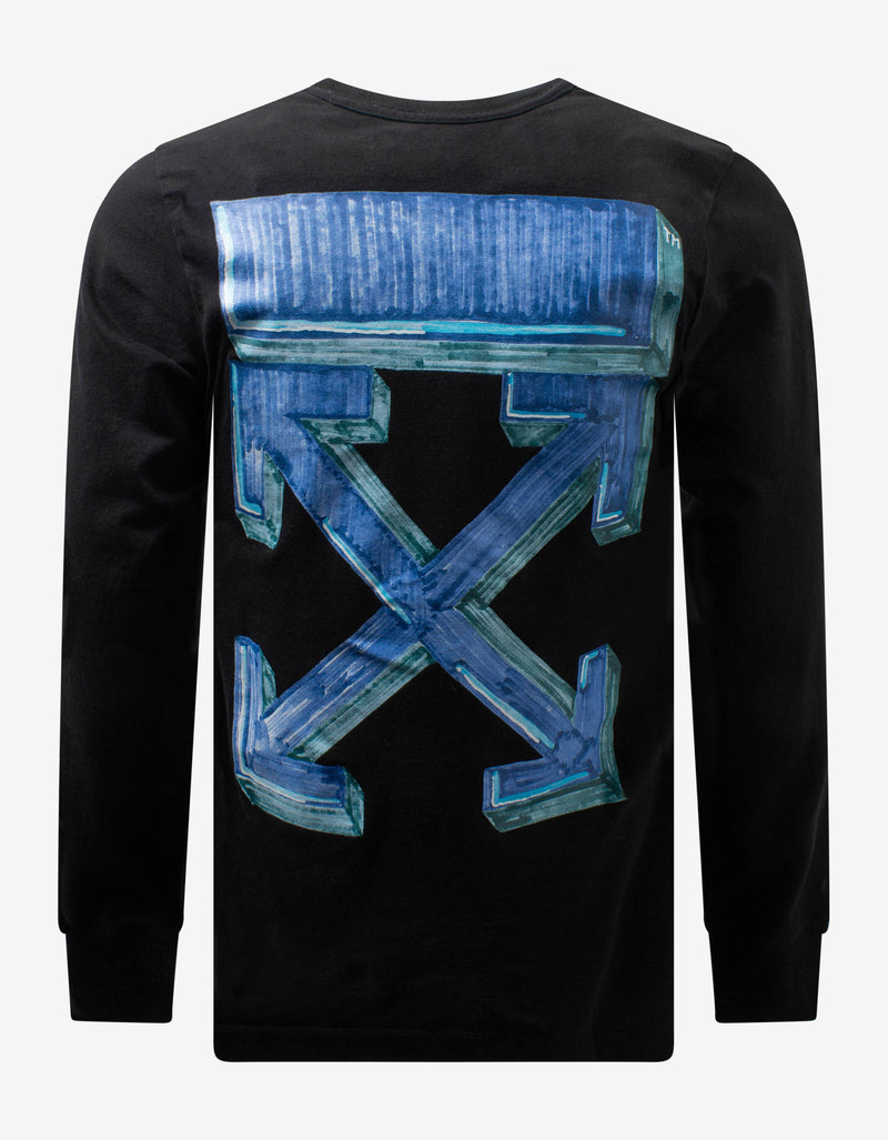 Off-White Black Marker Arrows Long Sleeve T-Shirt