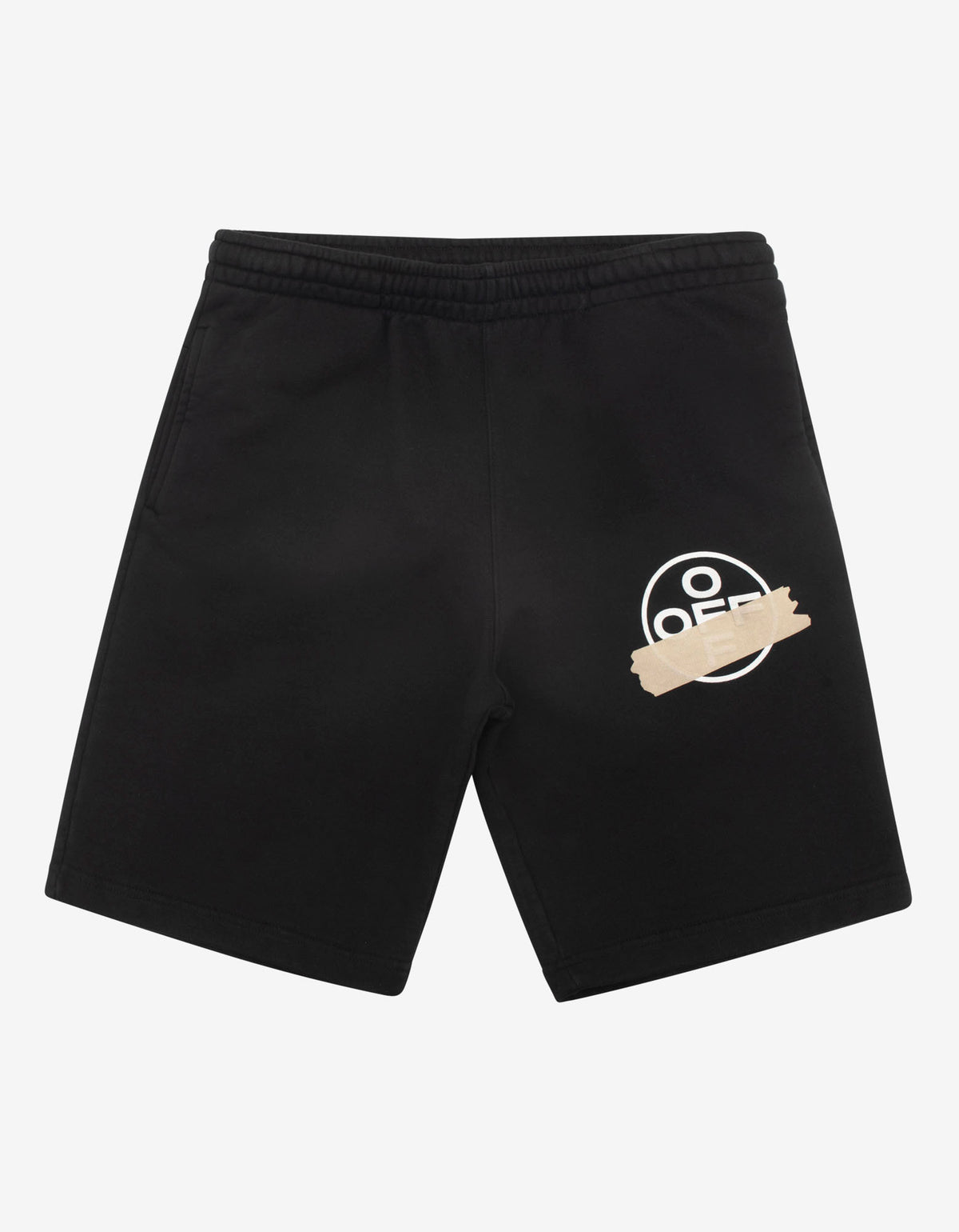 Off-White Black Tape Arrows Print Sweat Shorts