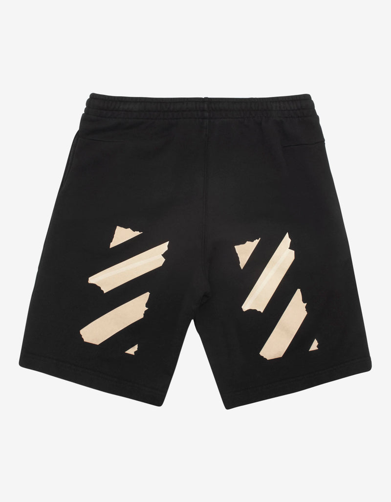 Off-White Black Tape Arrows Print Sweat Shorts