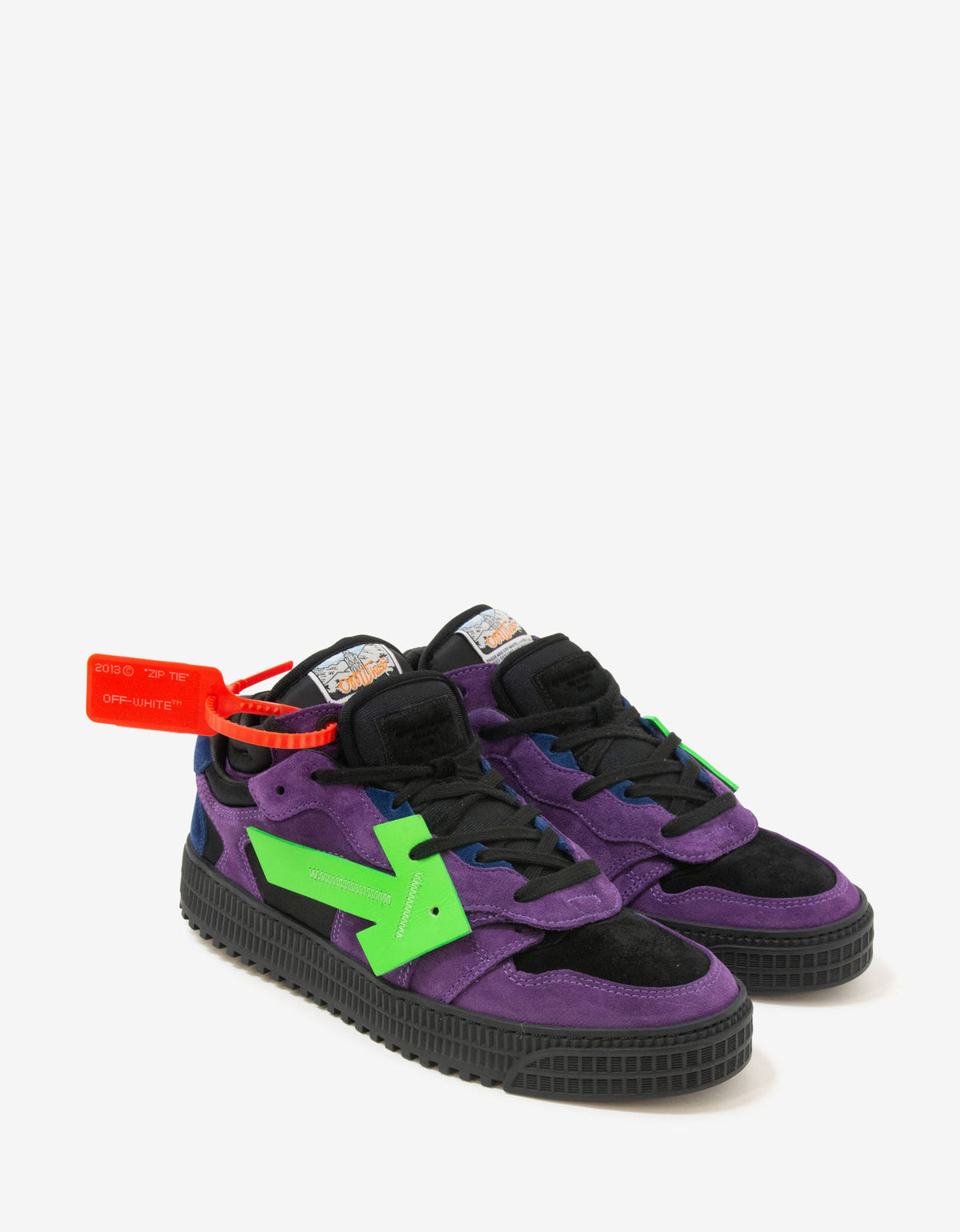 Off-White Violet & Green Off-Court Low Trainers