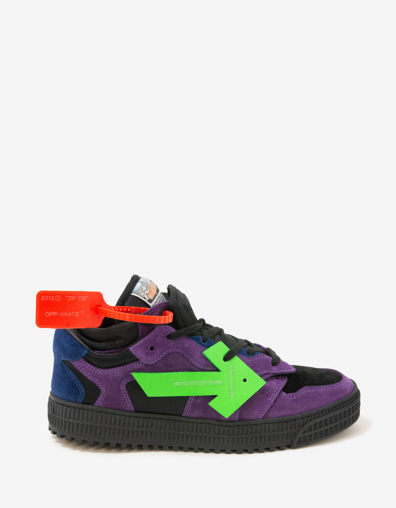 Off-White Violet & Green Off-Court Low Trainers