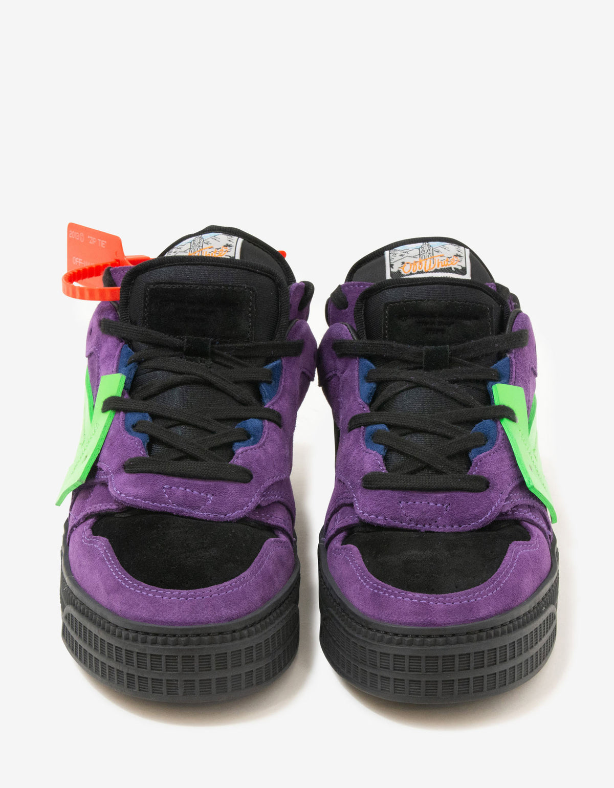 Off-White Violet & Green Off-Court Low Trainers