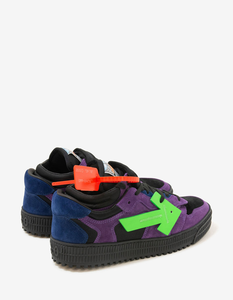 Off-White Violet & Green Off-Court Low Trainers