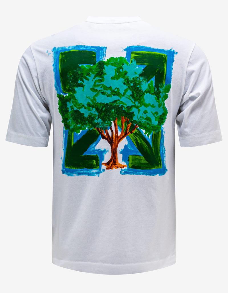 Off-White White Arrow Tree Print T-Shirt