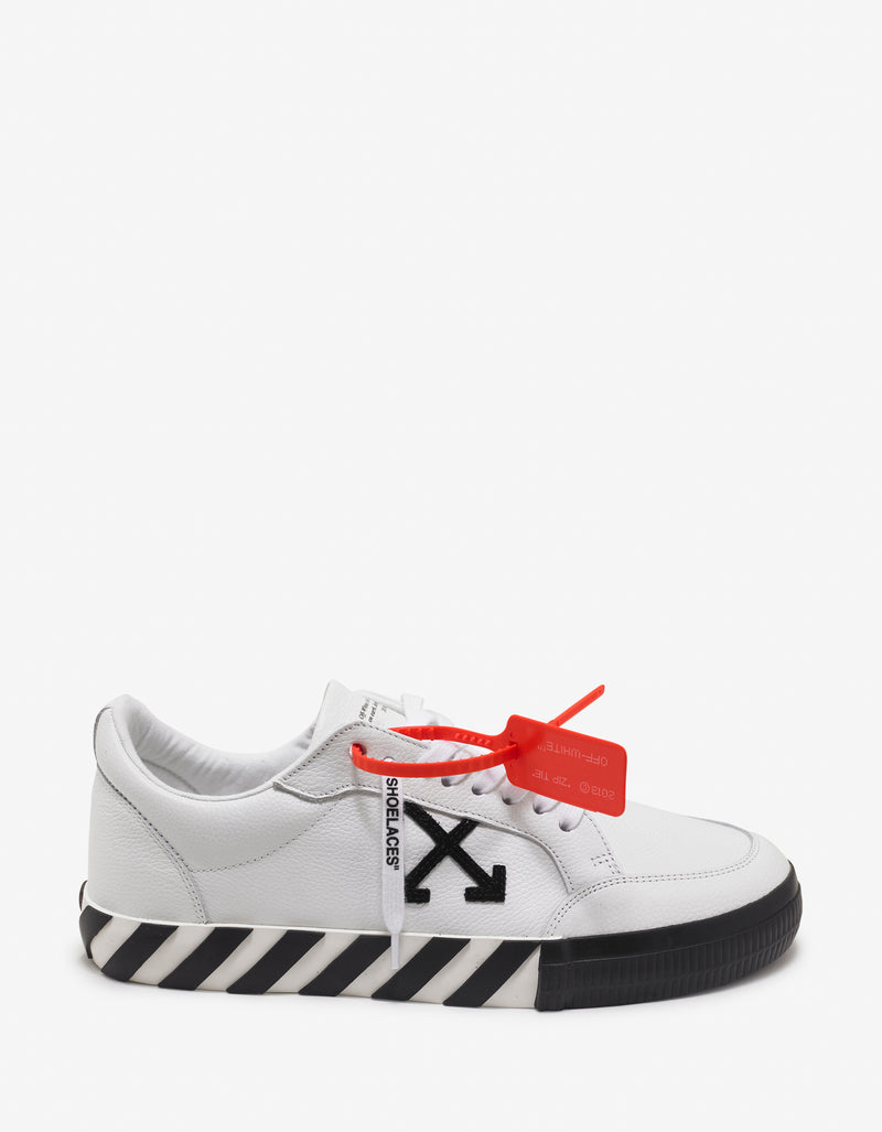 Off-White White Grain Leather Low Vulcanized Trainers