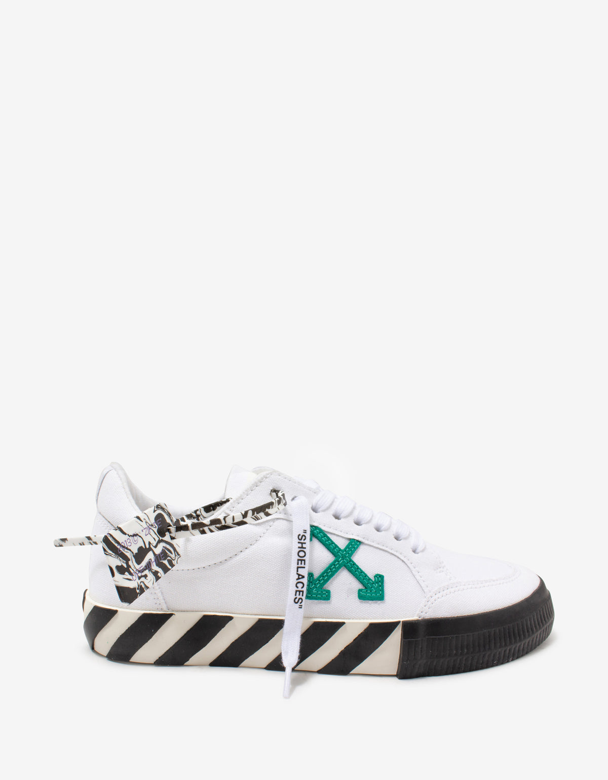 Off-White White & Green Low Vulcanized Trainers