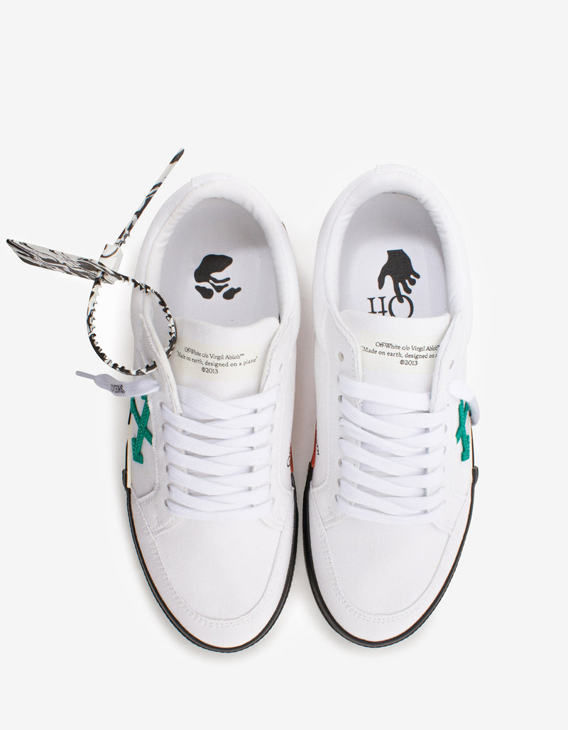 Off-White White & Green Low Vulcanized Trainers