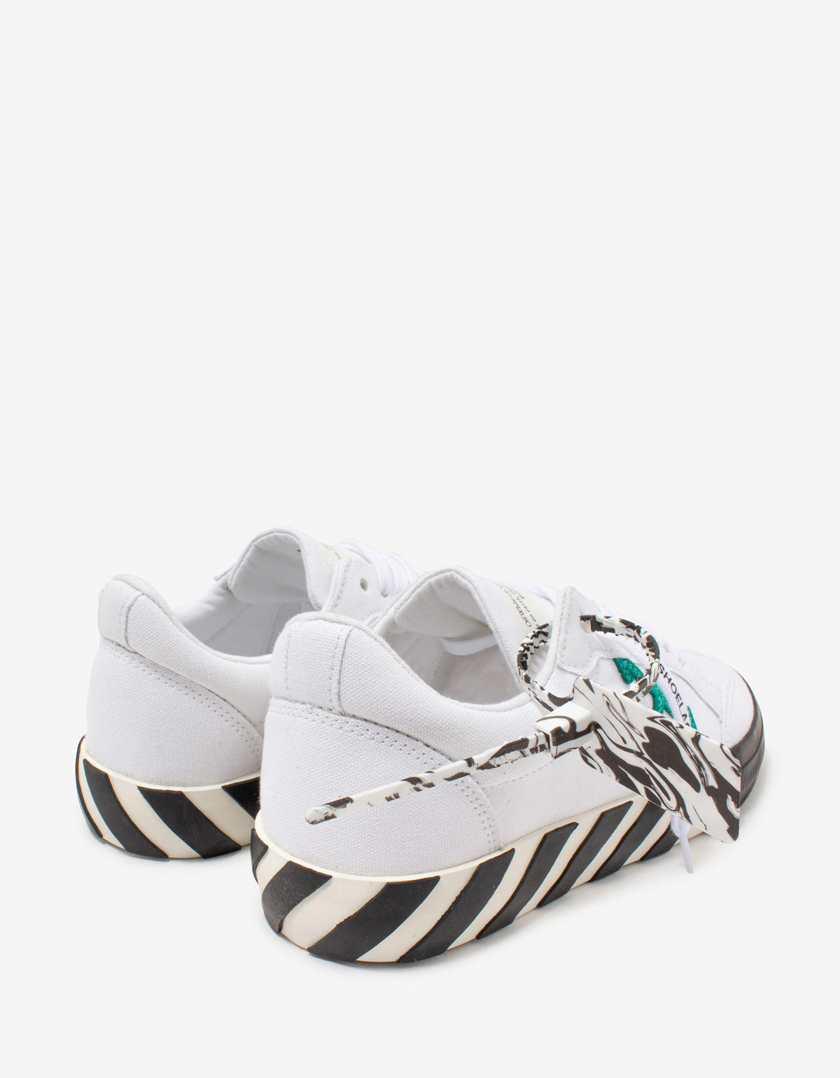 Off-White White & Green Low Vulcanized Trainers