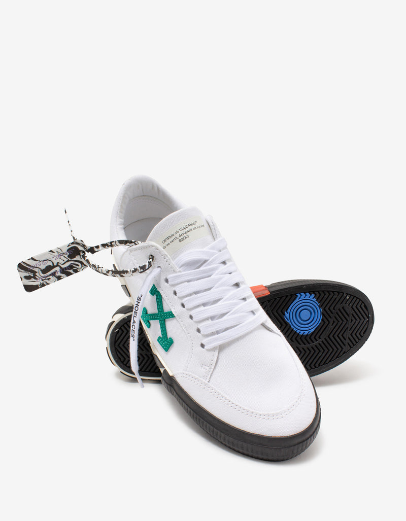 Off-White White & Green Low Vulcanized Trainers