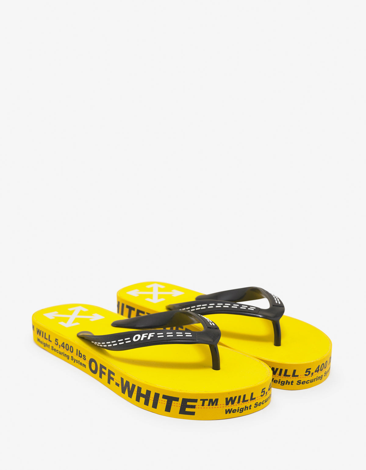 Off-White Yellow Industrial Flip Flops