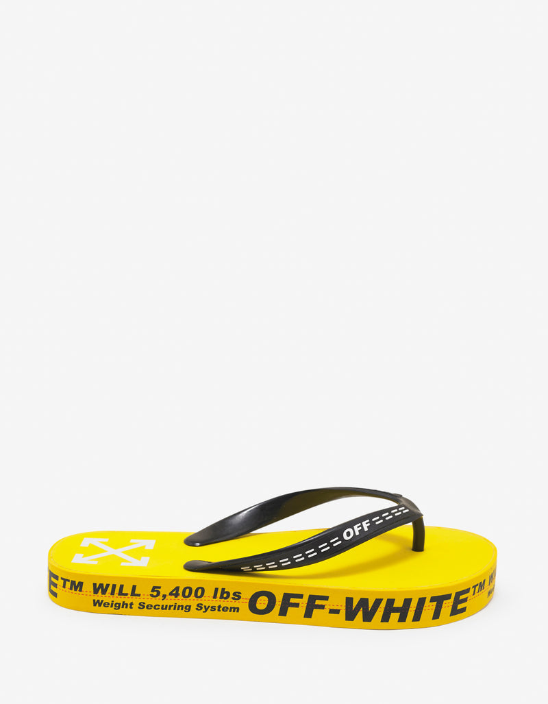 Off-White Yellow Industrial Flip Flops