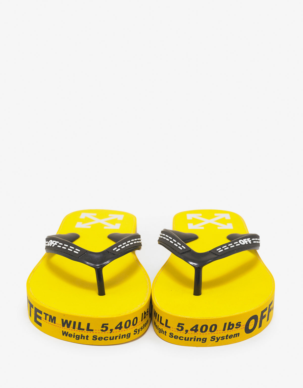 Off-White Yellow Industrial Flip Flops