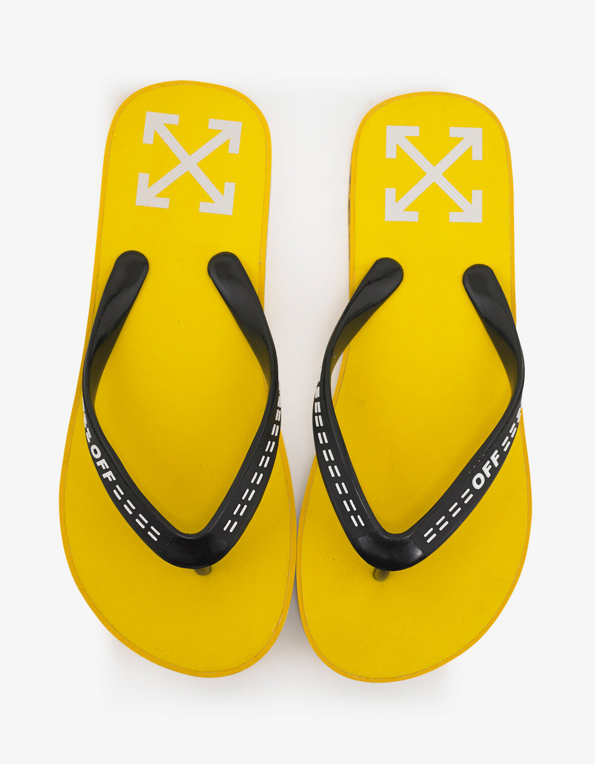 Off-White Yellow Industrial Flip Flops