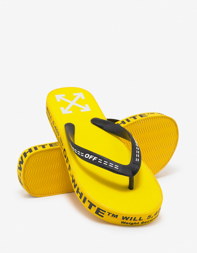 Off-White Yellow Industrial Flip Flops