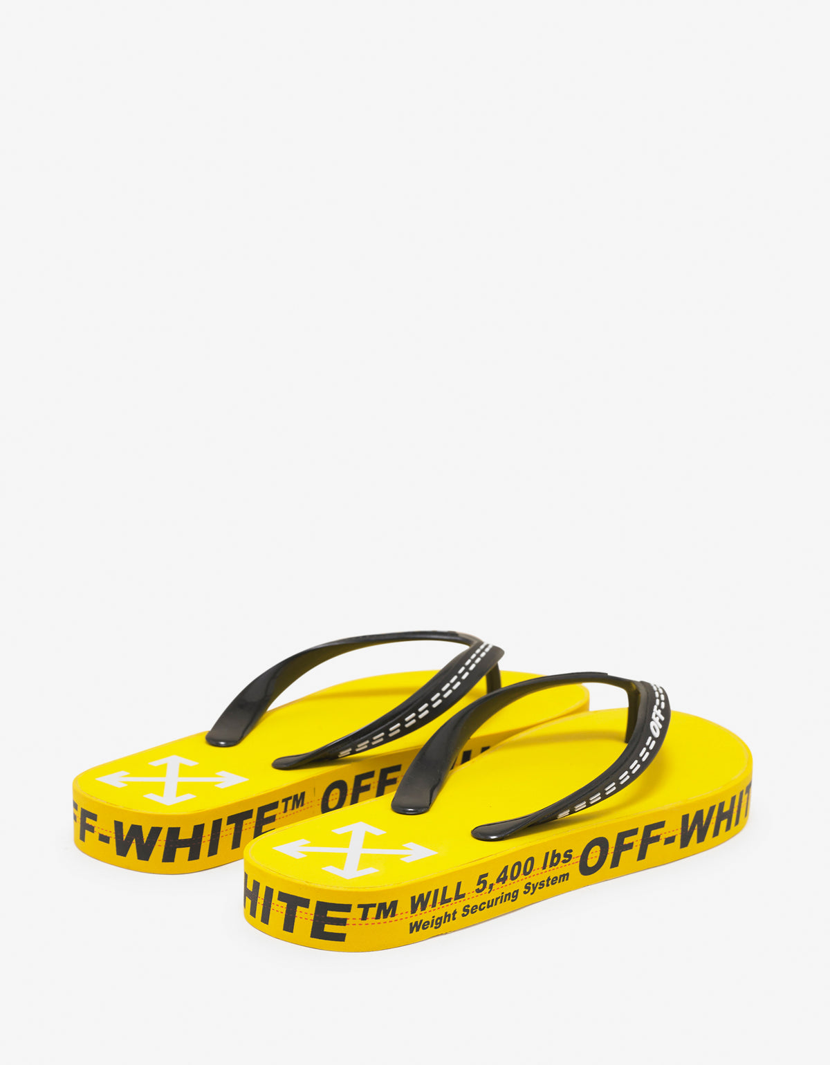 Off-White Yellow Industrial Flip Flops