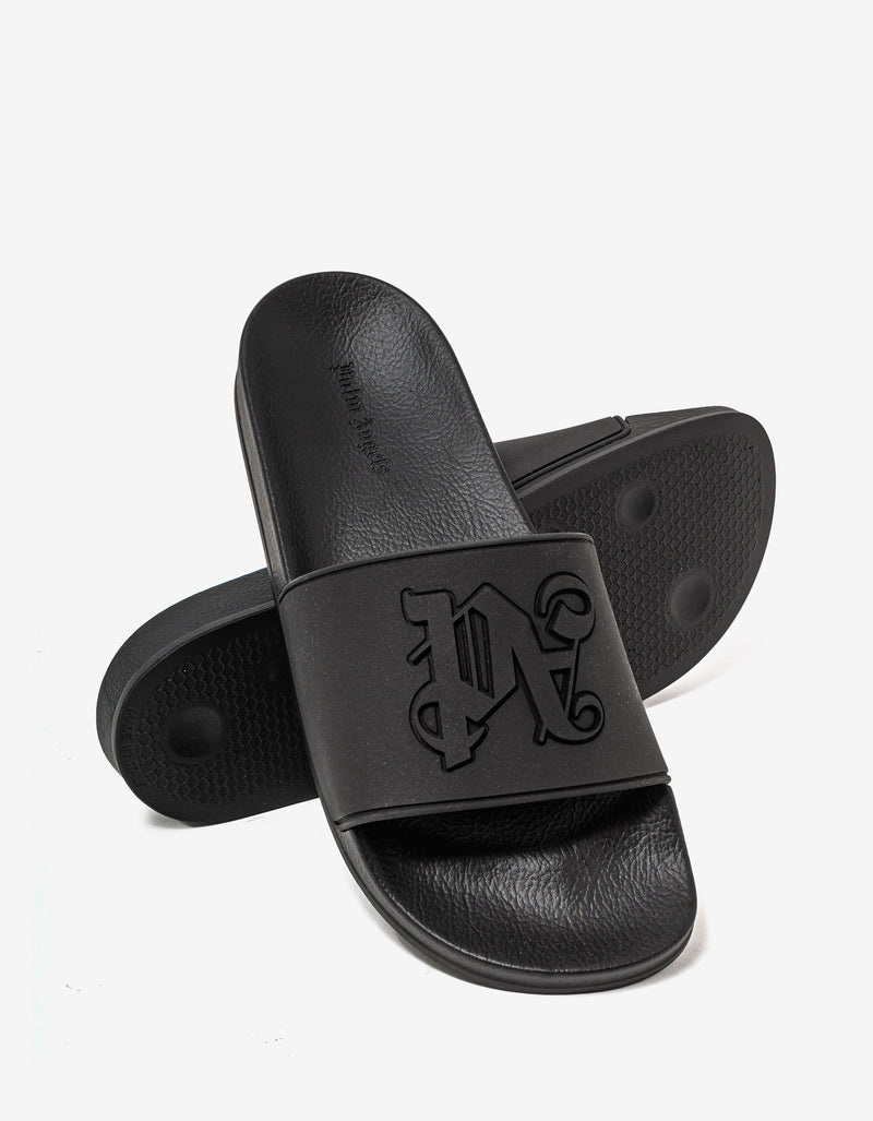 Black Logo Pool Sliders