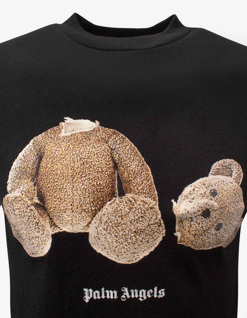 Palm Angels Black Classic Bear Print T-Shirt