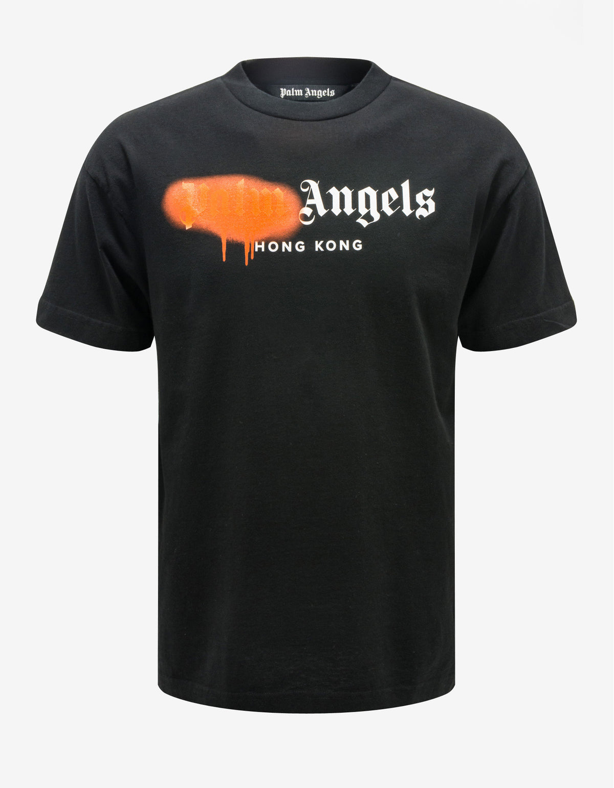 Palm Angels Black Hong Kong Sprayed Logo T-Shirt