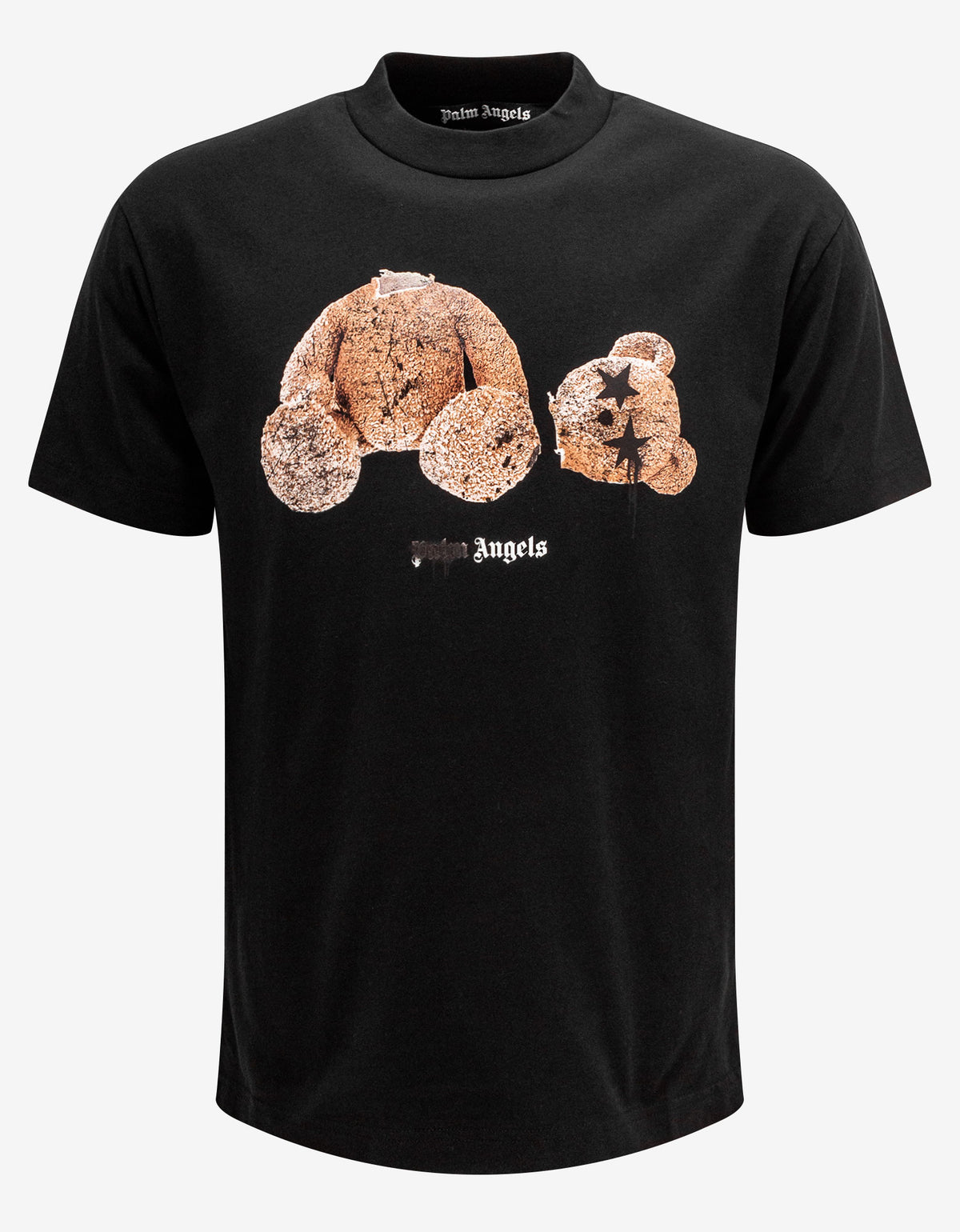 Palm Angels Black Spray Bear Print T-Shirt