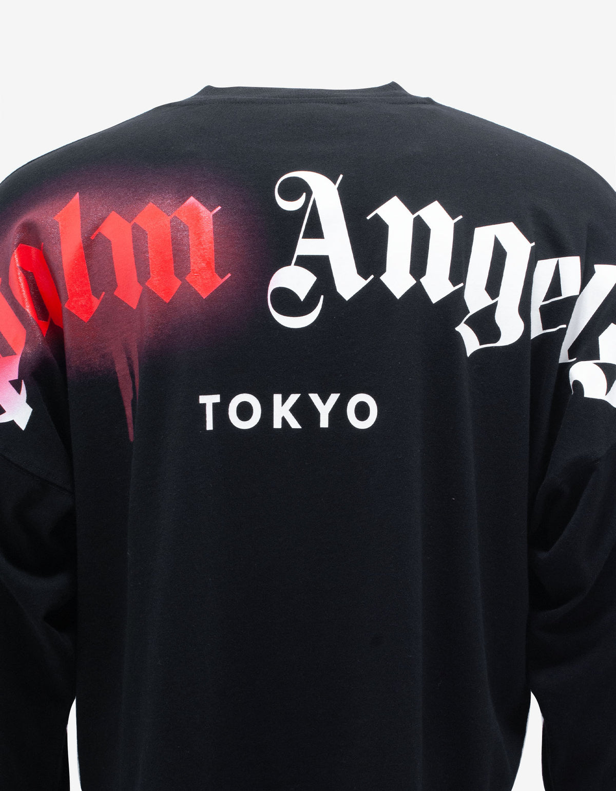 Palm Angels Black Tokyo Sprayed Logo Long Sleeve T-Shirt