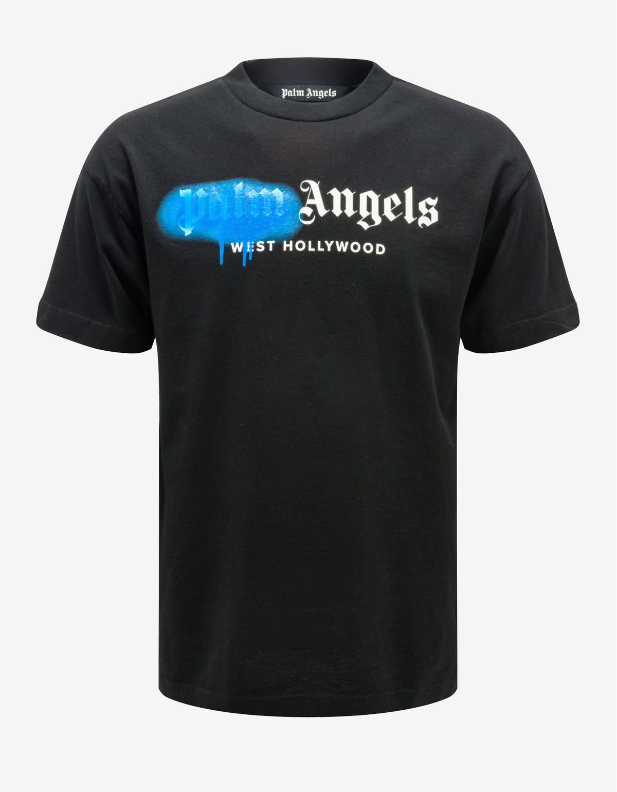 Palm Angels Black West Hollywood Sprayed Logo T-Shirt