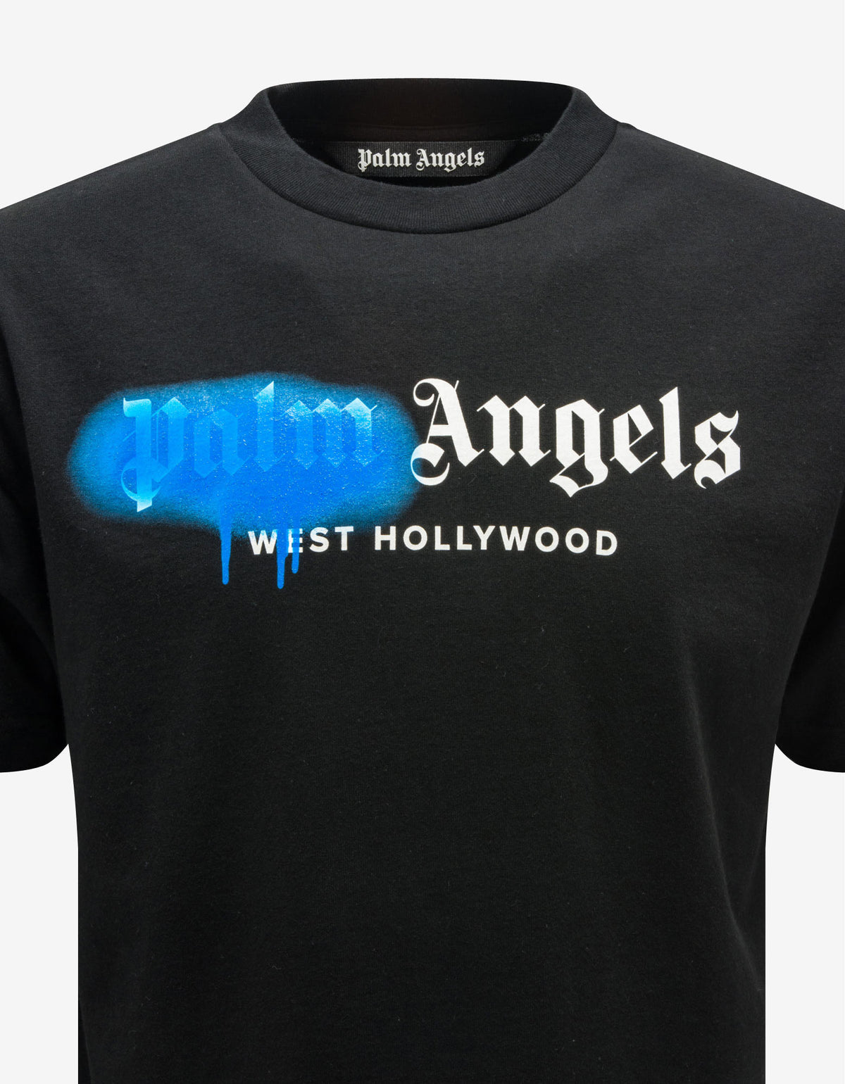 Palm Angels Black West Hollywood Sprayed Logo T-Shirt