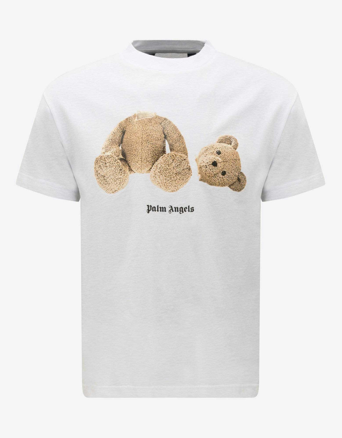 Palm Angels White Classic Bear Print T-Shirt