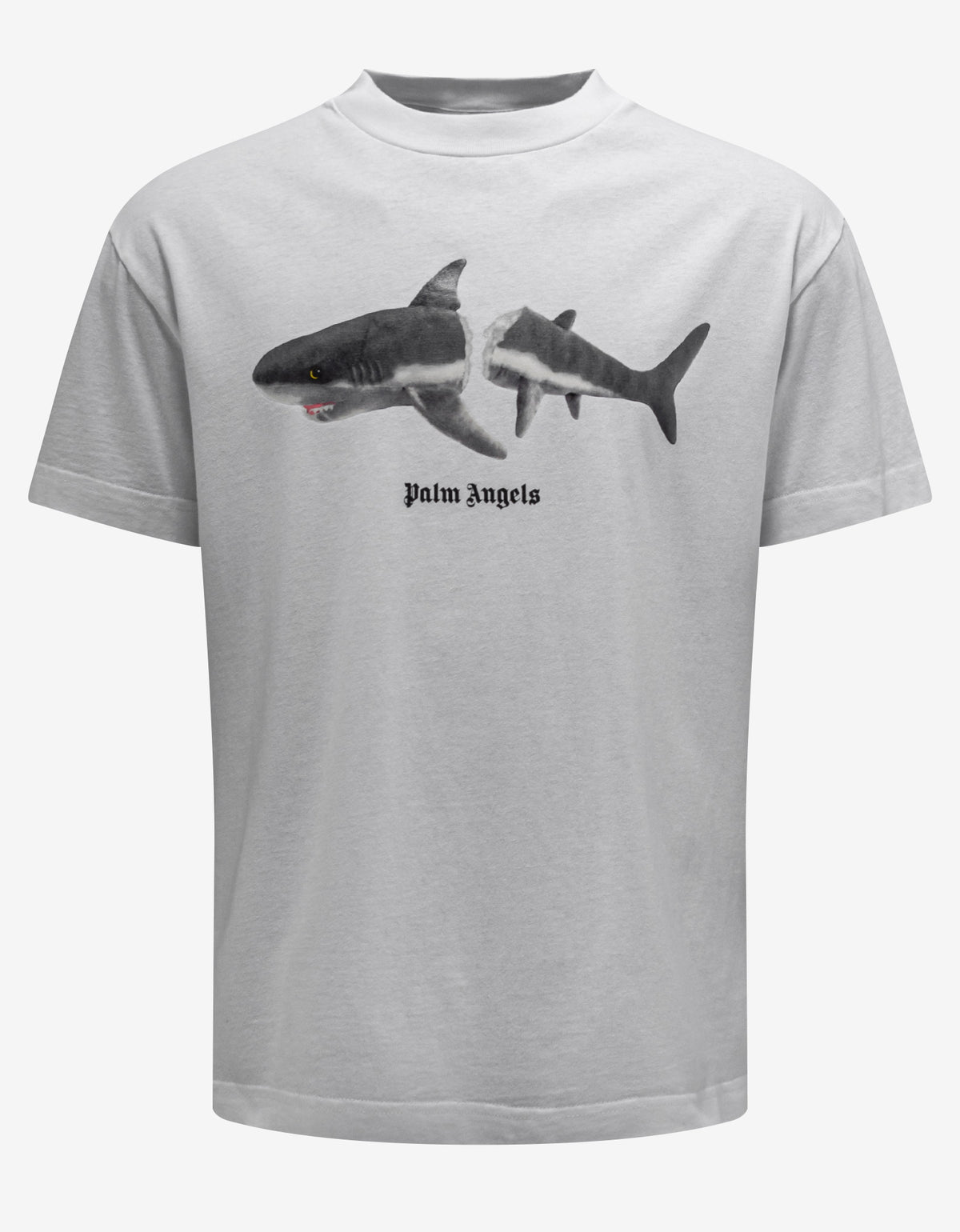 Palm Angels White Classic Shark Print T-Shirt