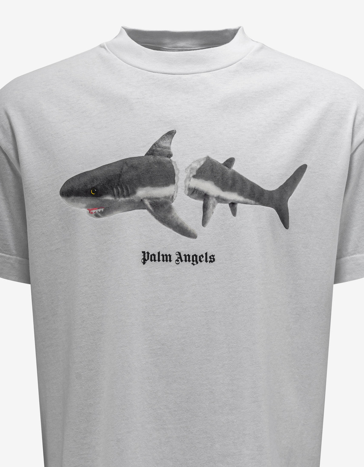 Palm Angels White Classic Shark Print T-Shirt