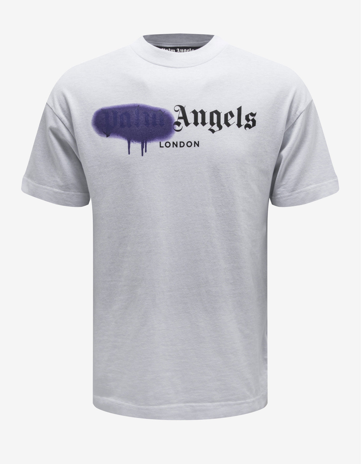 Palm Angels White London Sprayed Logo T-Shirt