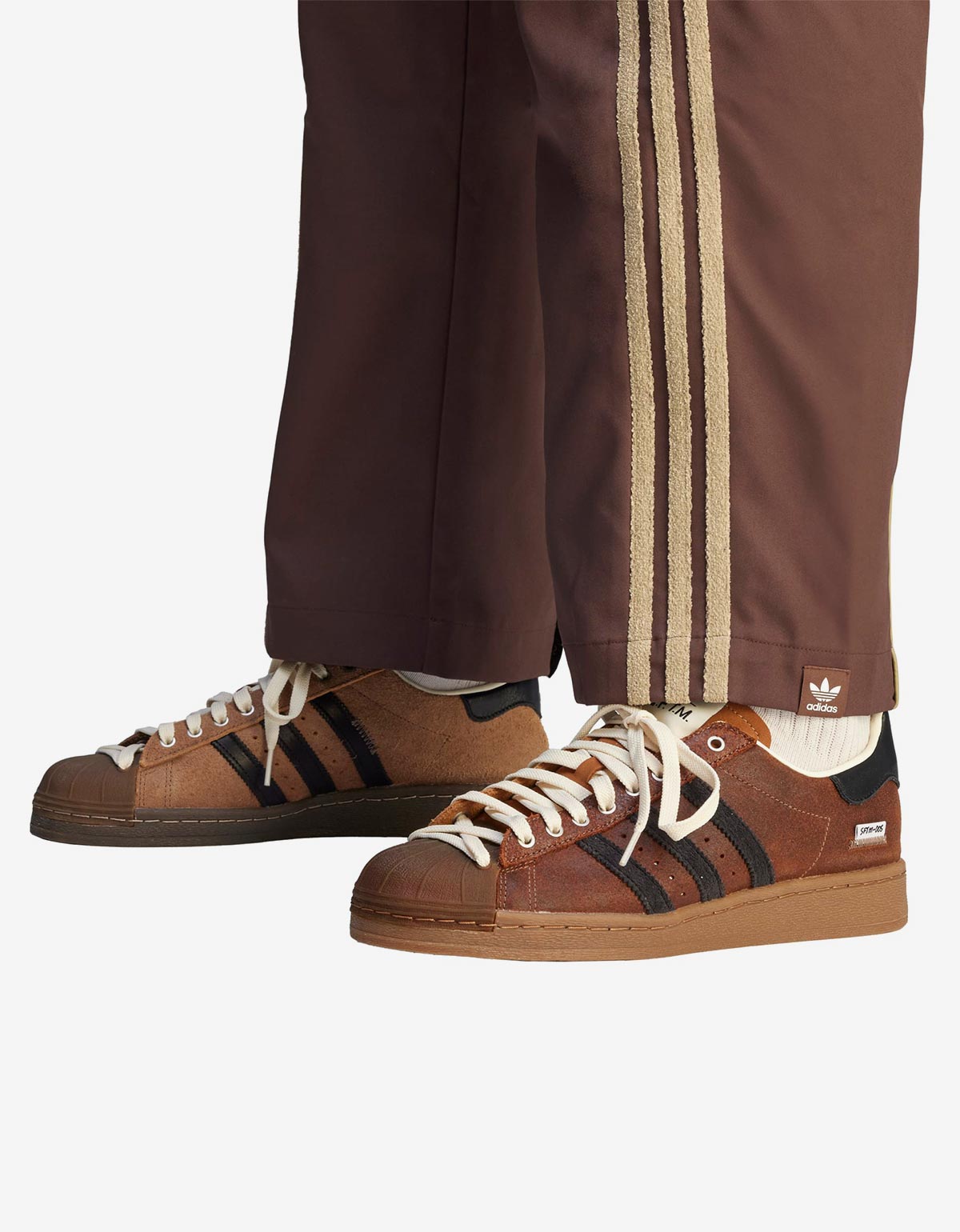 SFTM x Adidas Brown Spring Woven Joggers JN0737