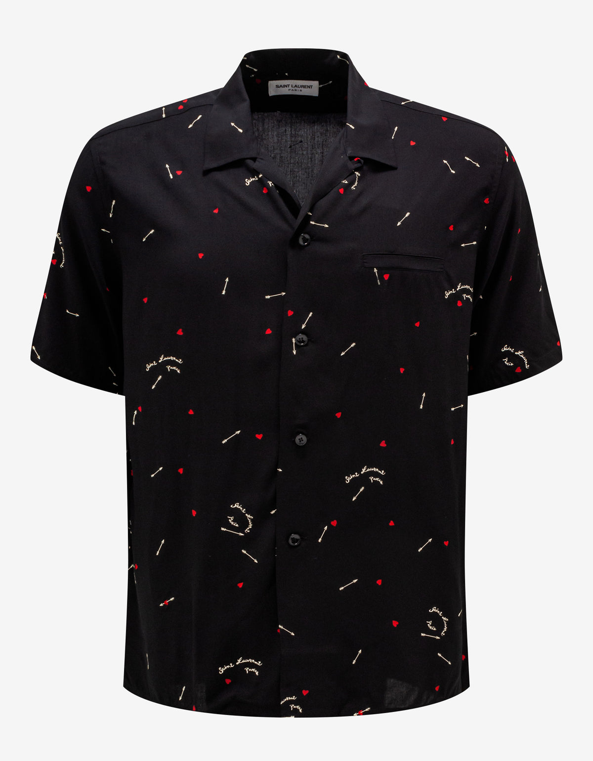 Saint Laurent Black Cupid Print Shirt