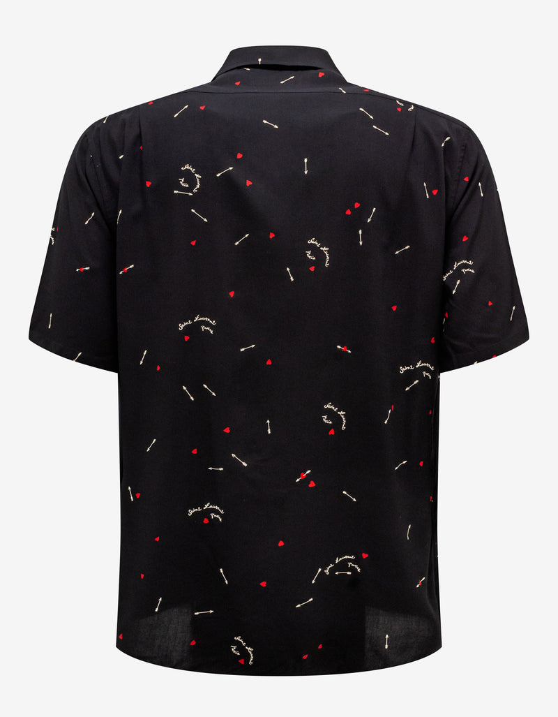 Saint Laurent Black Cupid Print Shirt