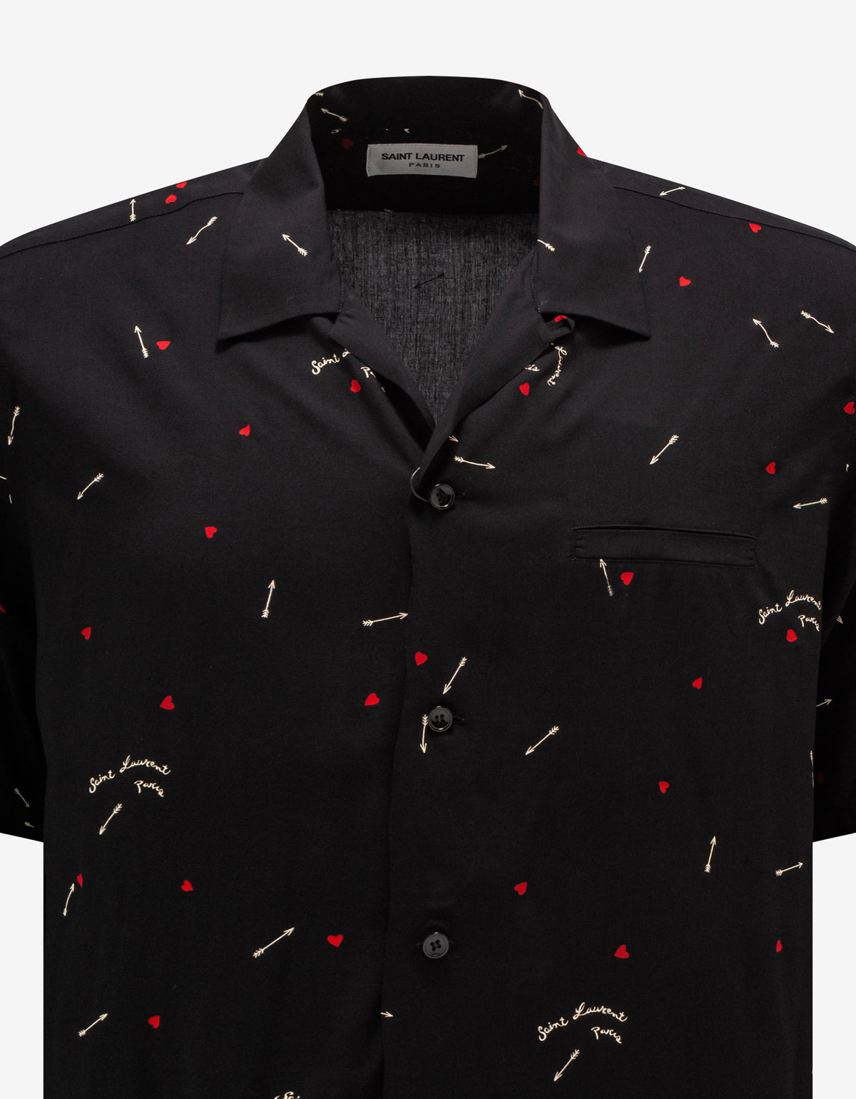 Saint Laurent Black Cupid Print Shirt