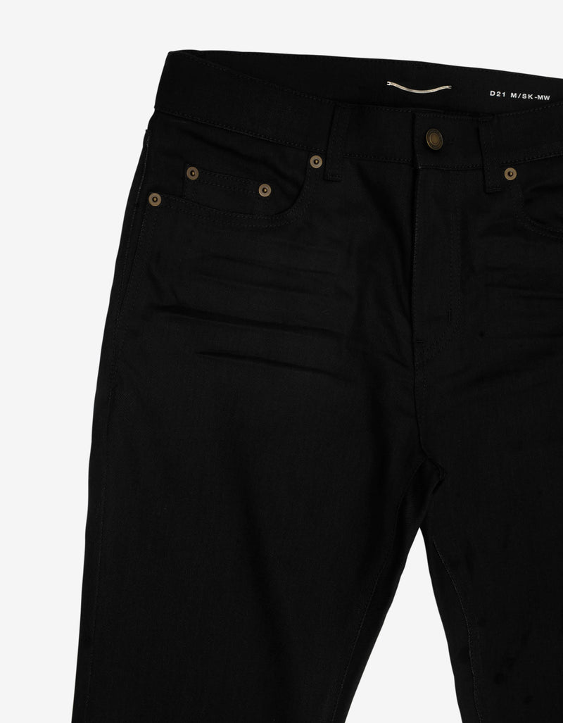 Saint Laurent Black Stretch-Denim Skinny Jeans