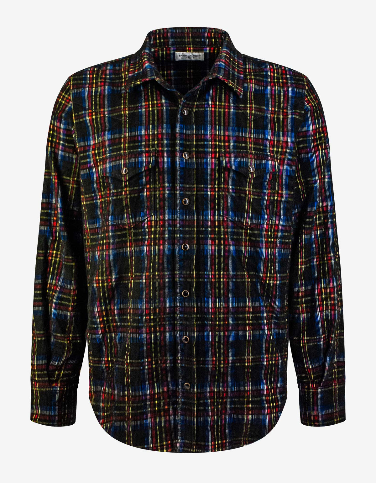 Saint Laurent Checked Corduroy Classic Western Shirt