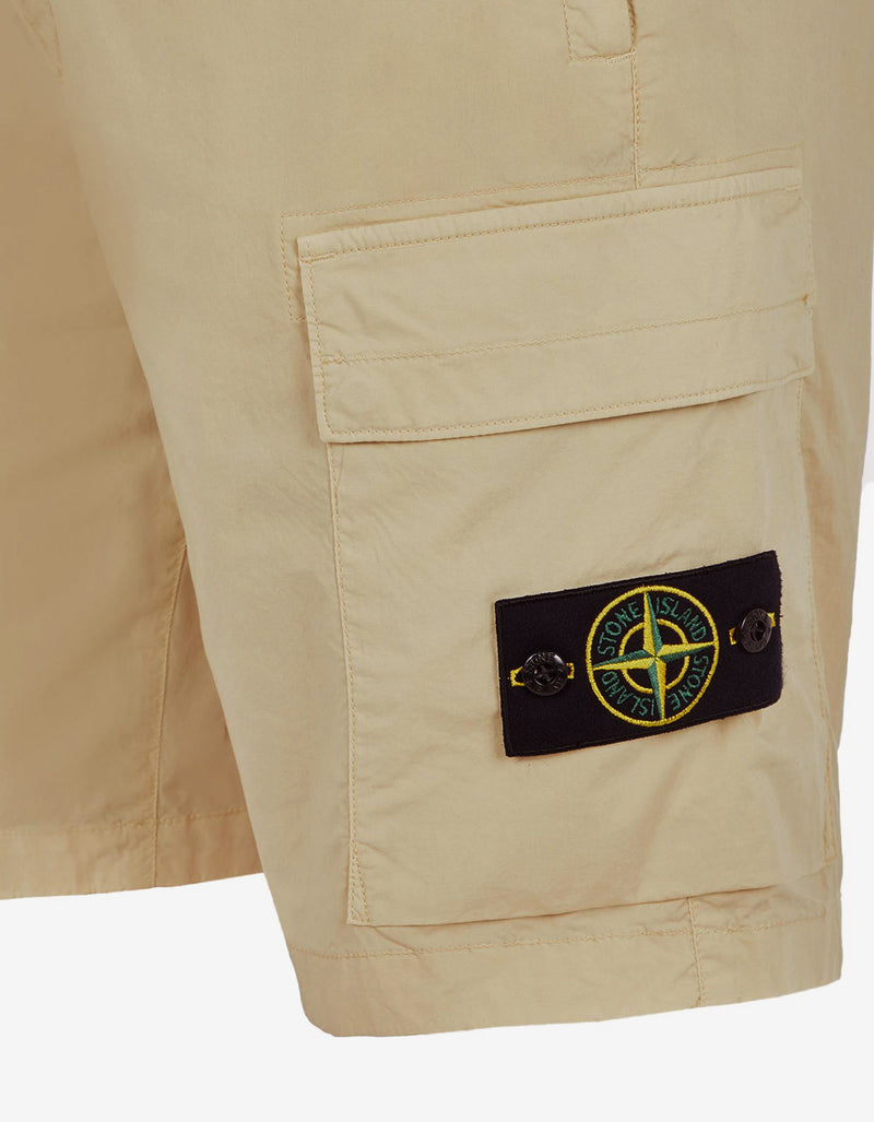 Stone Island Beige Cargo Bermuda Shorts