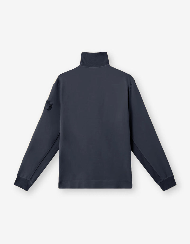 Stone Island Ghost Blue Half-Snap Sweatshirt K1S156100013 V0020