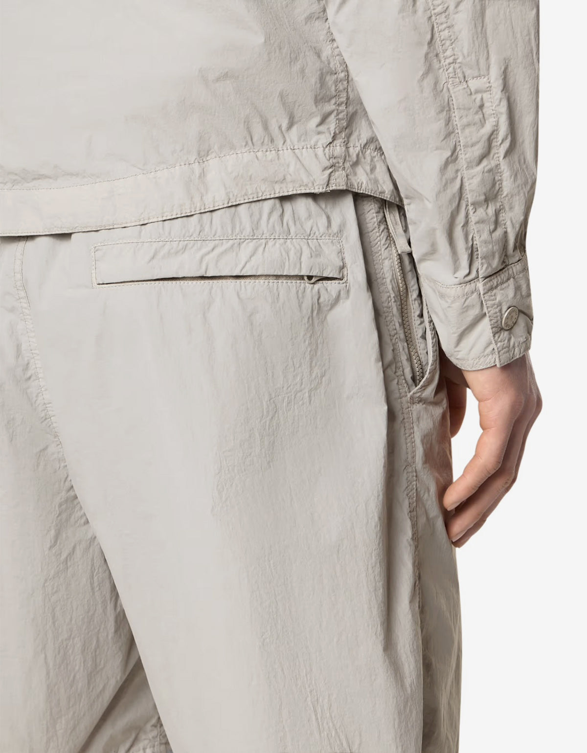 Stone Island Ghost Nylon Smerigliato Grey Swim Shorts