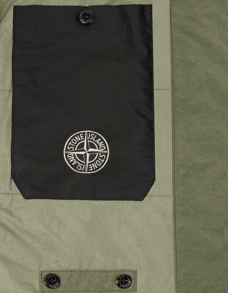 Stone Island Green Run-Proof Nylon Mesh-TC Gilet K1S15G100012 V0055 