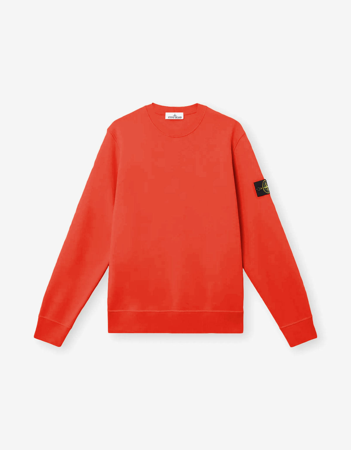 Stone Island Orange Compass Logo Sweatshirt