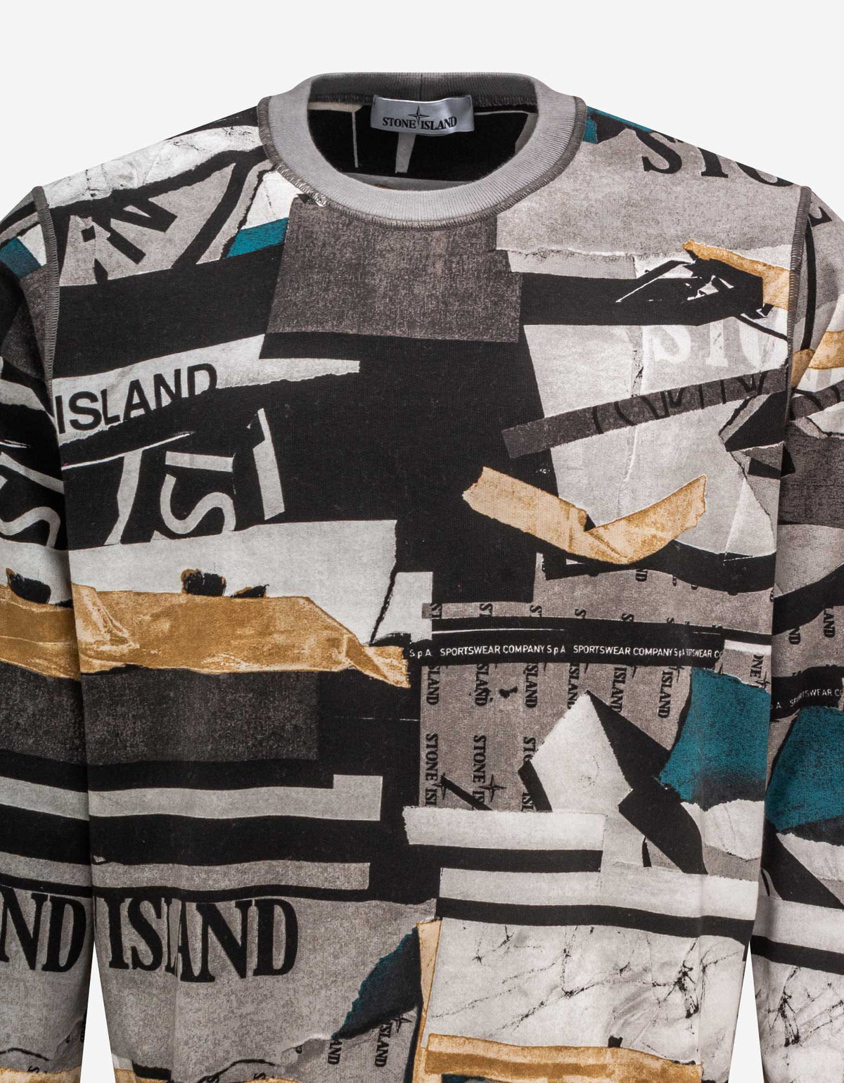 Stone Island Mixed Media Print Sweatshirt