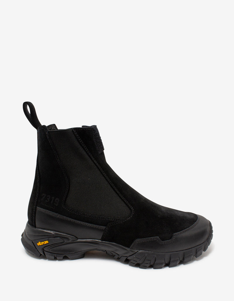 Stone Island Shadow Project Black Suede & Leather Chelsea Boots