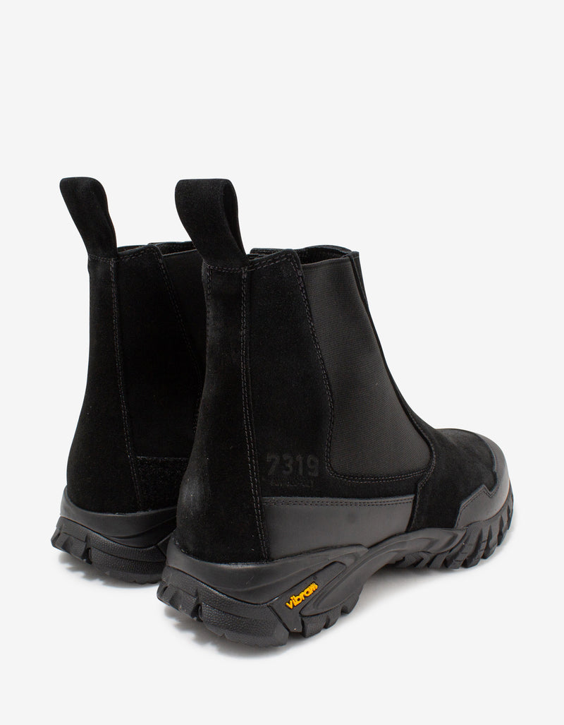 Stone Island Shadow Project Black Suede & Leather Chelsea Boots