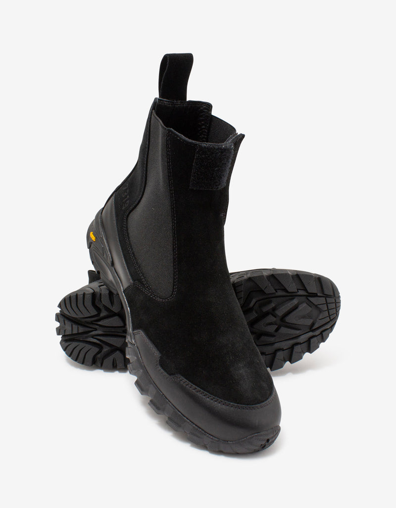 Stone Island Shadow Project Black Suede & Leather Chelsea Boots