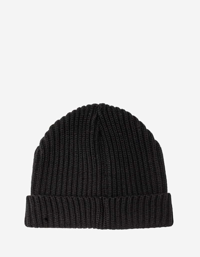 Valentino Garavani Black VLogo Beanie Hat