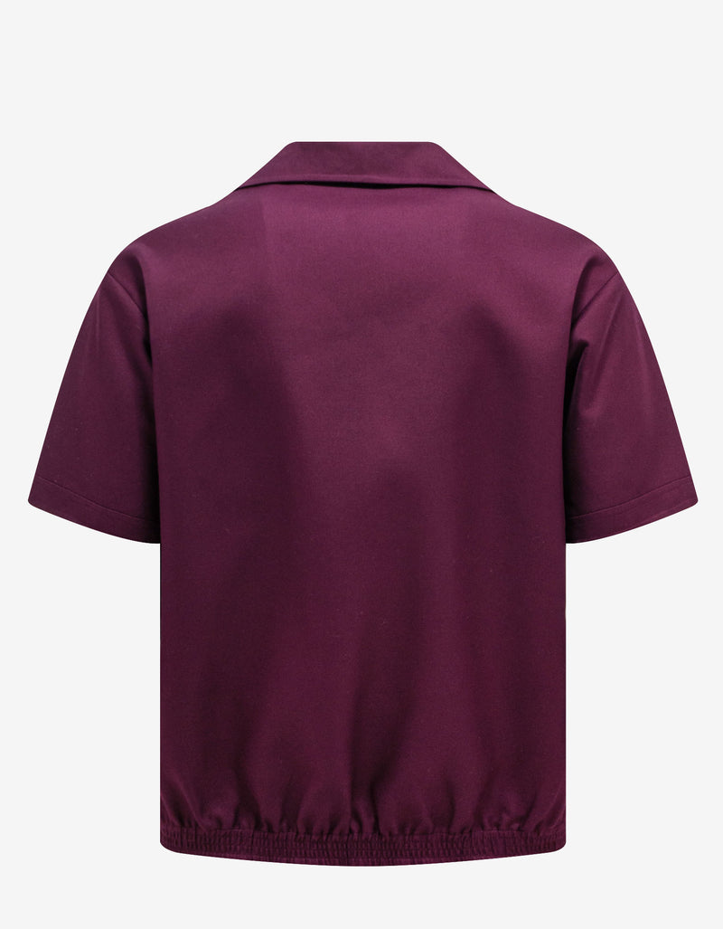 Valentino Garavani Maroon Double Cotton Polo T-Shirt